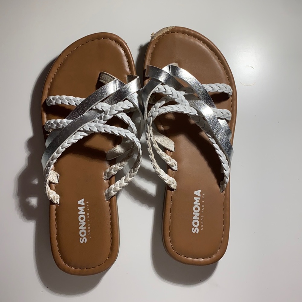 White sandals